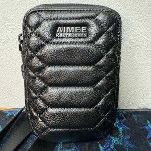 Capri Quilted Leather Crossbody Phone Bag!!